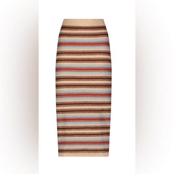 Minnie Rose Cotton Cashmere Striped Midi Skirt (skirt only) (read description) - Picture 9 of 16